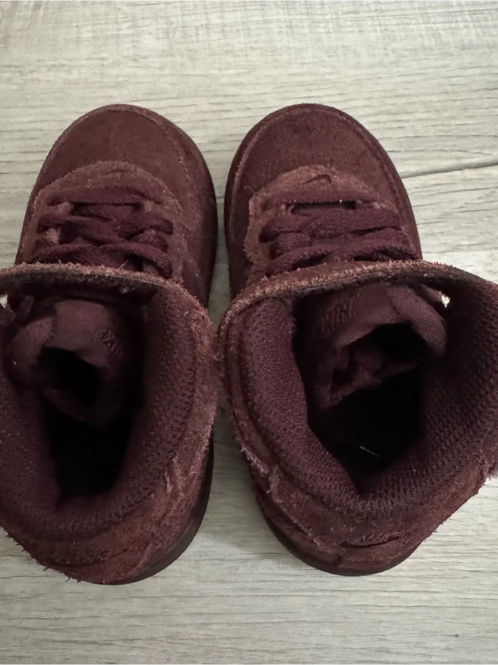 Nike Air Force 1 Mid LV8 Burgundy Crush 859338-600 Toddler Shoes size 8C RARE